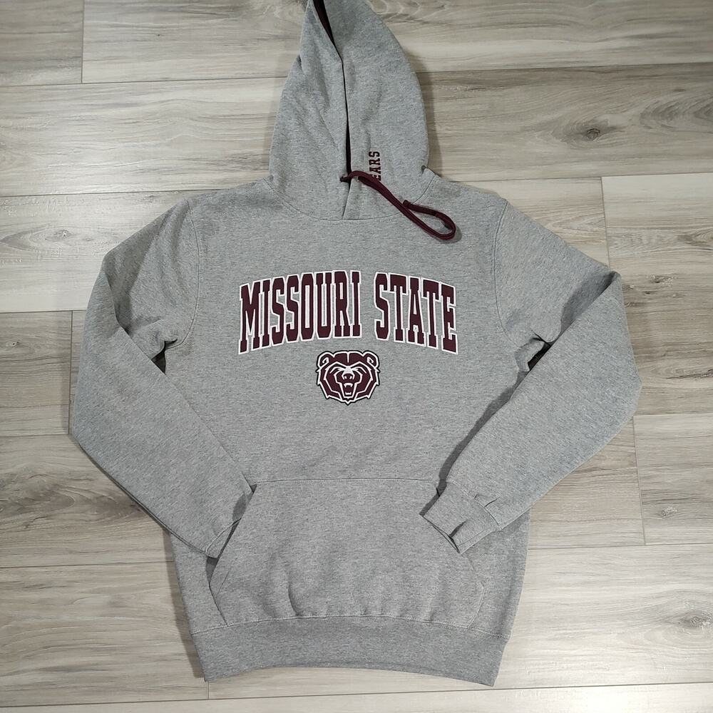 Missouri State Bears Pullover Hoodie Men's Gray Small Colosseum Pocket New